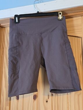 Fabletics Cool Gray High-Waist Athletic Powerhold Shorts